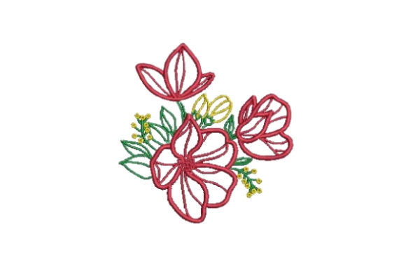 Flower Embellishment Design Outline