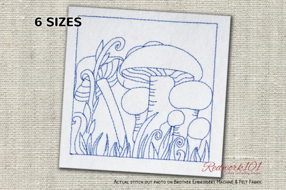 Mushroom Plant Redwork