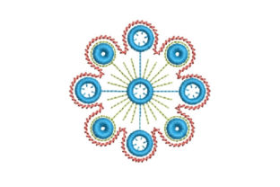 Mylar Large Motif: Elegant & Versatile Embroidery