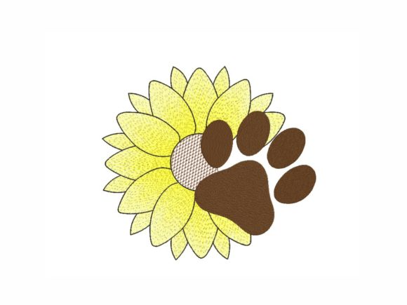 Sunflower Paw: A Bright, Brand-Ready Embroidery Design